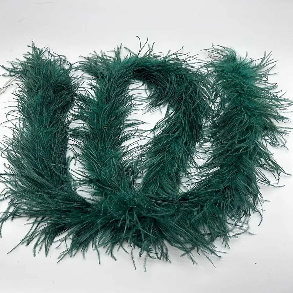 Beatiful 2-meter 6-story natural ostrich feather Boa high-quality fluffy clothing/party decoration/clothing/shawl/usable 241108ww