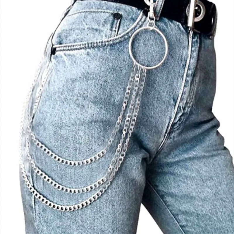 Waist Trouser Chain Keyring Keychain Rock Pants Chain Hipster Pant Jean Key Wallet Belt Ring Clip Men Women HipHop Jewelry