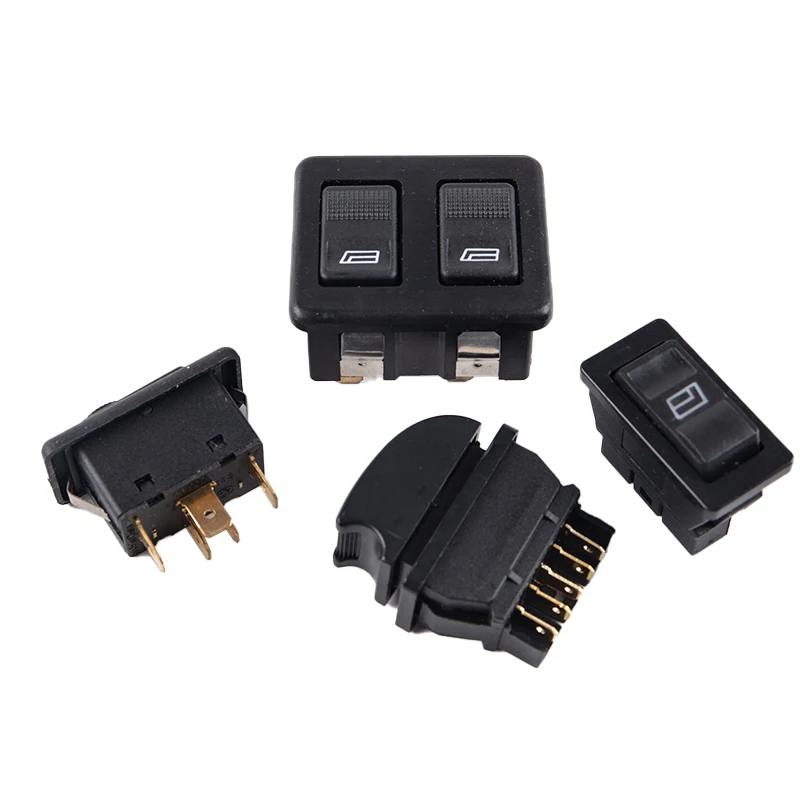 Electric Car 1PCS Universal Power Window Switch Lifter Controller Control Window Regulator Switch Accessories 5 Pins DC 12V smile