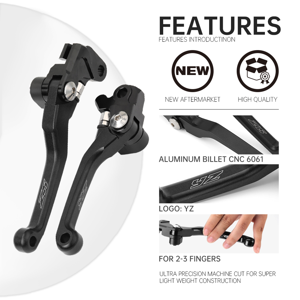 Pivot Brake Clutch Levers For YAMAHA YZ65 YZ80 YZ85 YZ125 YZ250 YZ 65 80 new 85 125 2025 250 450 F X FX Motorcycle Dirt Pit Bike Handles
