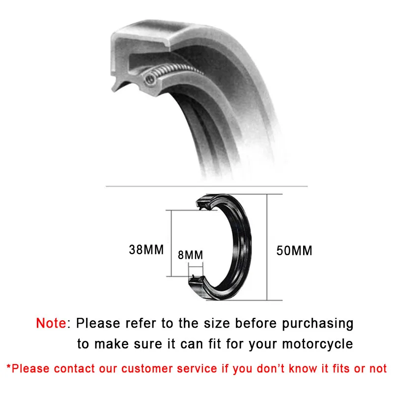 For MALAGUTI XSM SUPERMOTARD EURO 2 XTM EURO 2 38 50 8 38x50x8 Dust Seal Front Fork Absorber Oil Seals Motorcycle