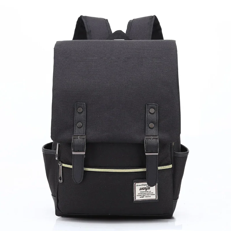 Vintage Waterproof Unisex Oxford Backpacks Large Capacity Men Canvas Travel Bags for Women Students School Books Laptop Backpack smile