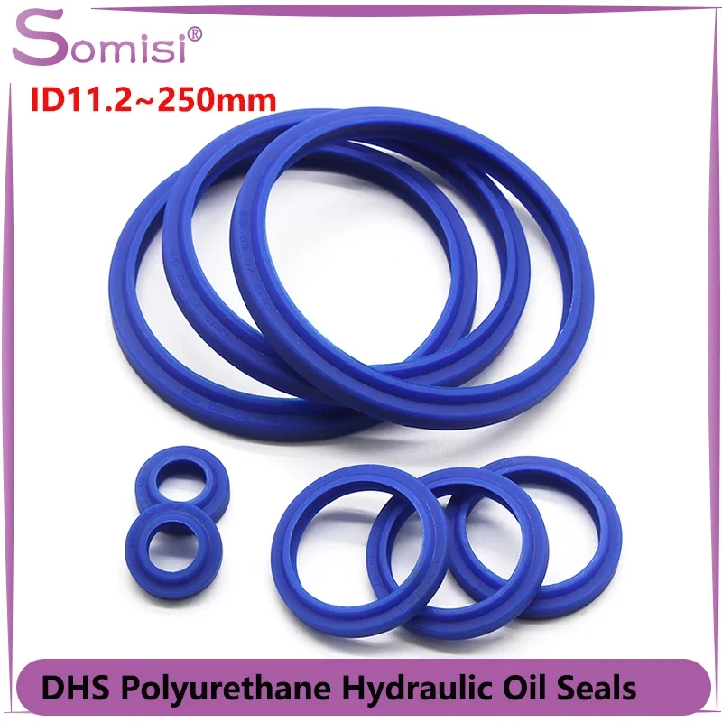 DHS Type Polyurethane Hydraulic Cylinder Oil Seal ID 11.2-250mm Shaft Rubber Ring Sealings Gasket Hydraulic Seals