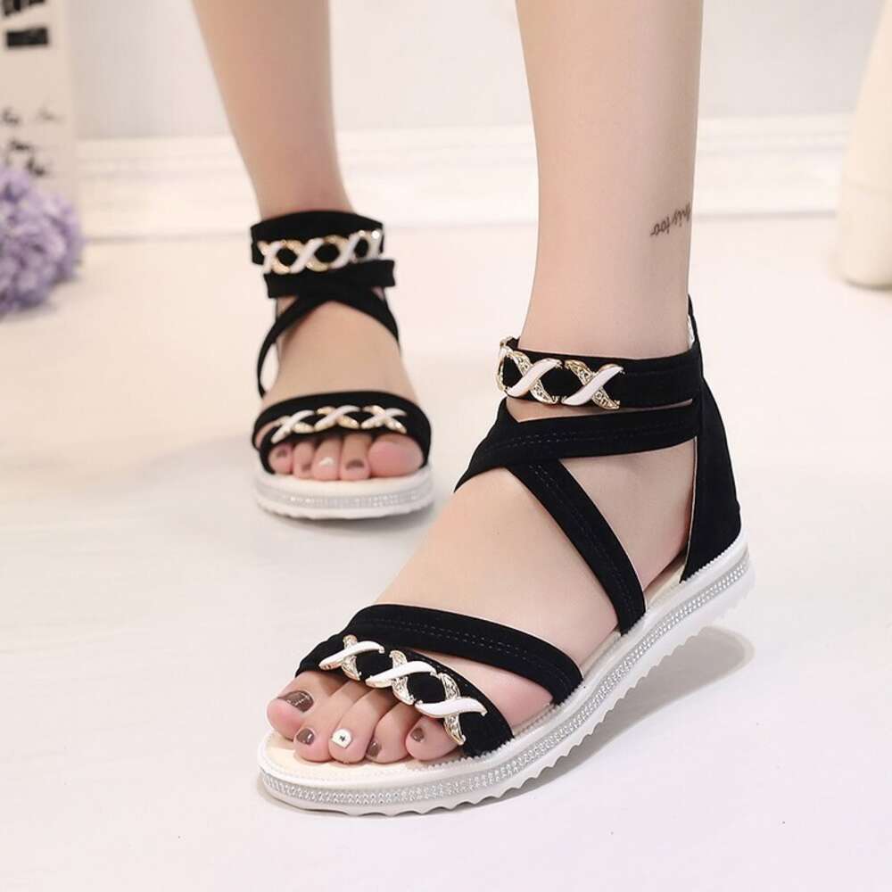 Shoes. Round Thick Soled Sandals, Bag with Back Zipper, 2024 Summer New Open Toe Women's Shoes ddmythur