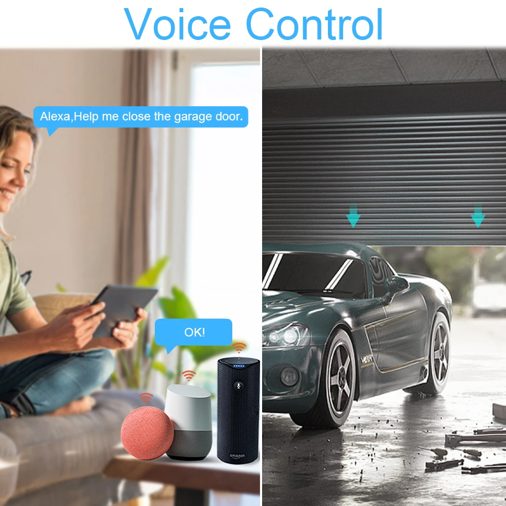 Tuya Smart Life Garage Door Motor Receiver 4CH new Switch Controller WiFi Switch Alexa 2025 Opening Home Control Contact Voice
