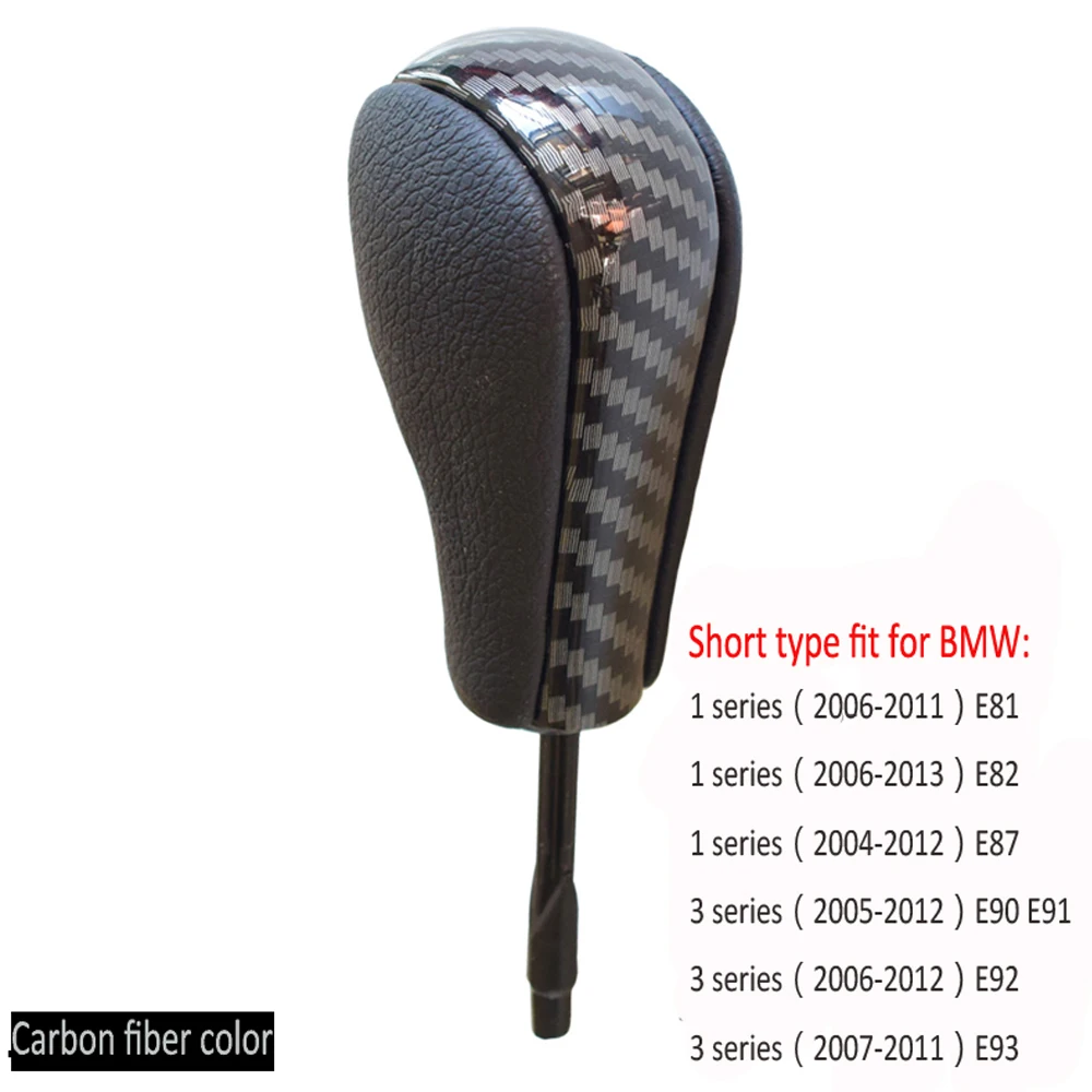 Automatic 2 Colors Vehicles Gear Shift Knob Lever Stick Replacement For 1 3 5 7 X3 X5 Z3 Z4 E81 E82 E85 E90 E91 E46 smile