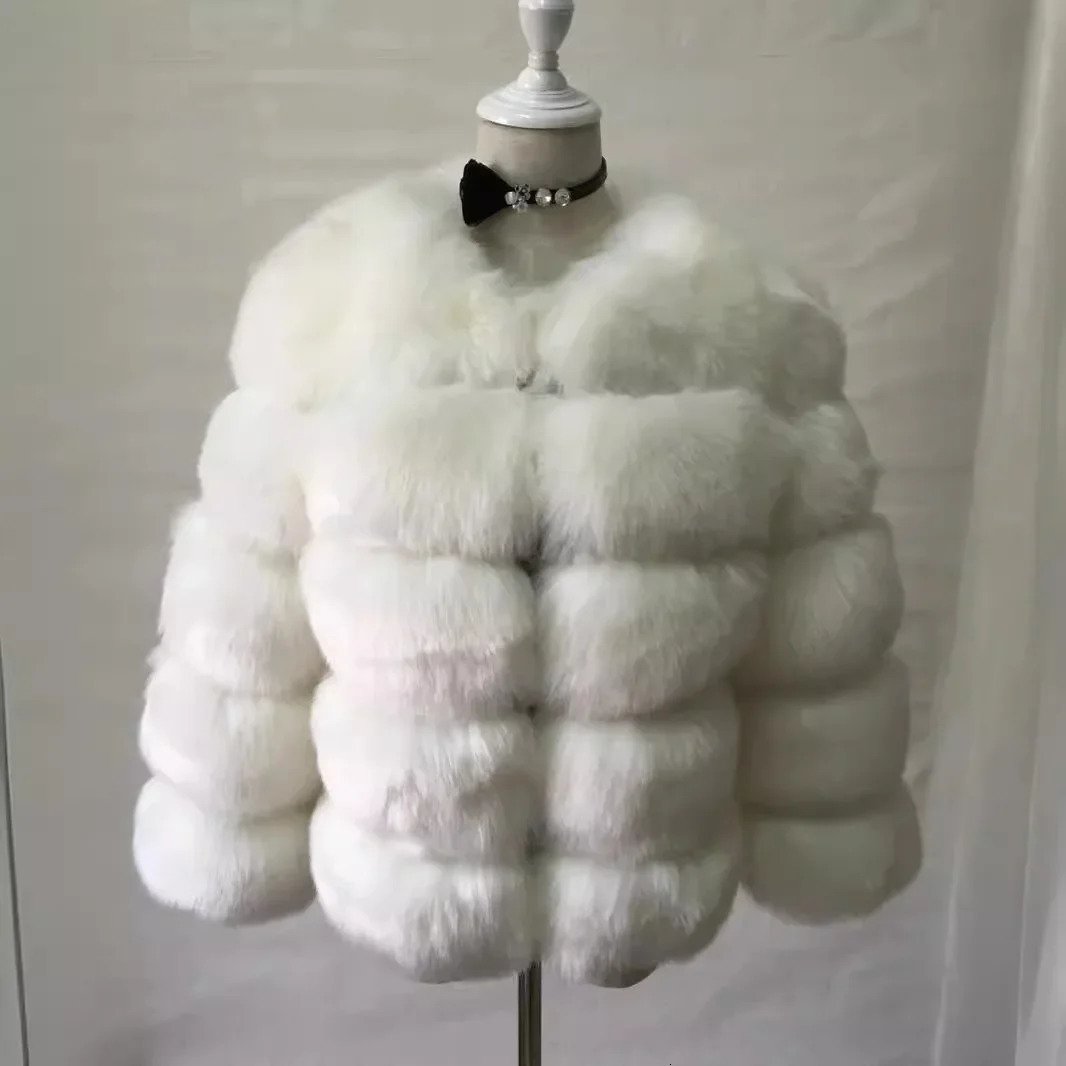 Selling Faux Fur Jacket For Women Cropped Long Sleeve Artificial Fox Fur Jacket European And American Style Leather Coat 241108 - view 5