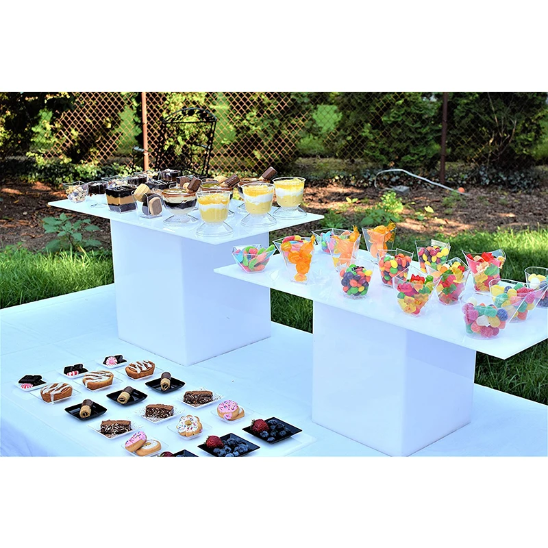 1 Set x Home Party Event Wedding Supplies Recyclable Dessert Buffet Displays+12 Mini Cones(45ml) +12 Mini Spoons