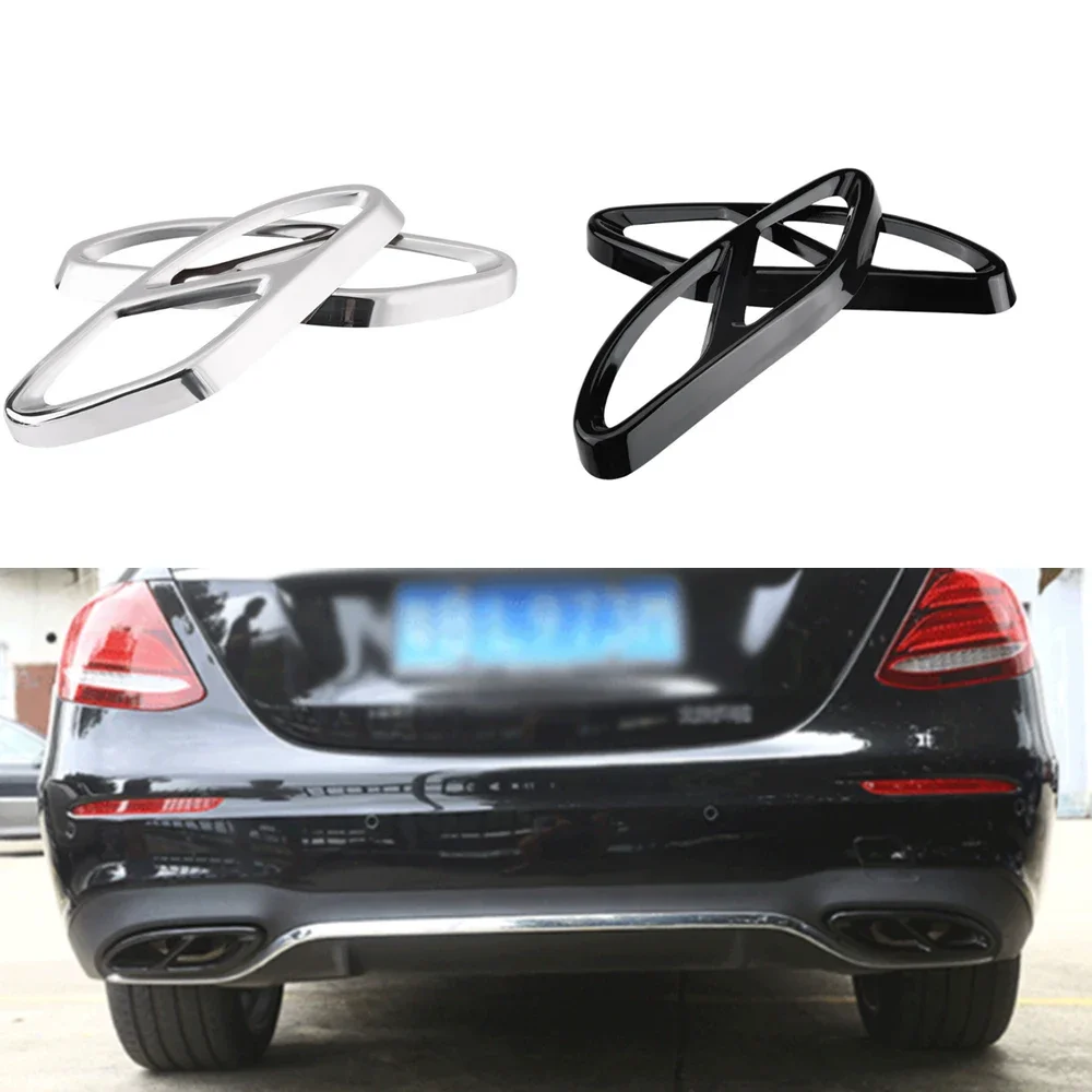 For new Mercedes Benz W204 W205 W212 W213 W176 X253 GLC GLA universal exhaust pipe case Car exhaust tip 2025 muffler pipe cover trim