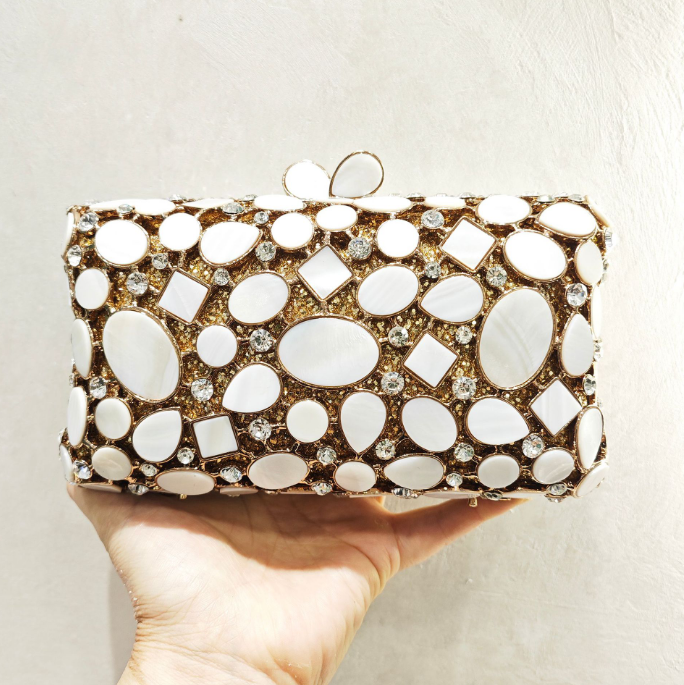 Lady Shell Gold/Silver Long Chain Shoulder Bag Women's New Female Cross body Bags Phone Evening Bags Party Wedding Day Clutches