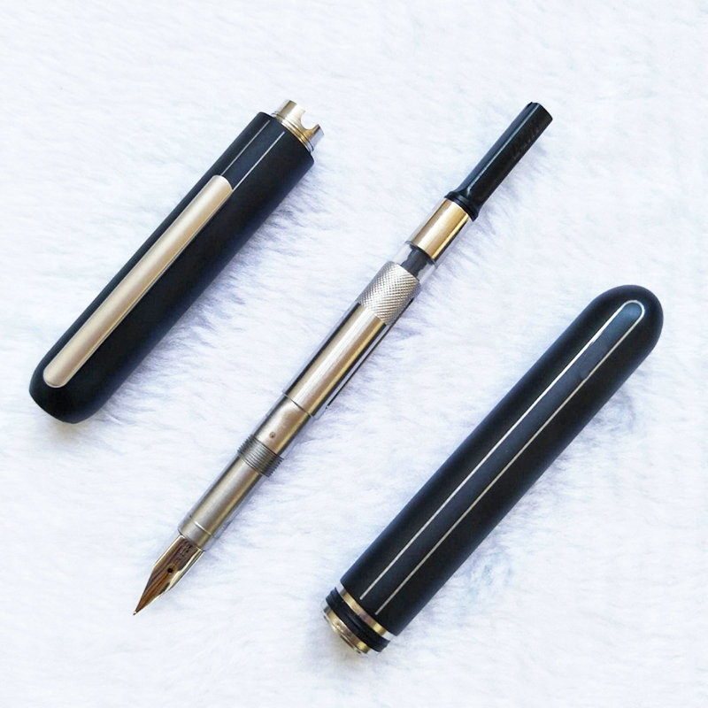 New Sale LM Focus 3 Fountain Pen Black Titanium Dialog Series 14K Gold Tip Ink Pen Stationery School&Office Supplies Writing Pen