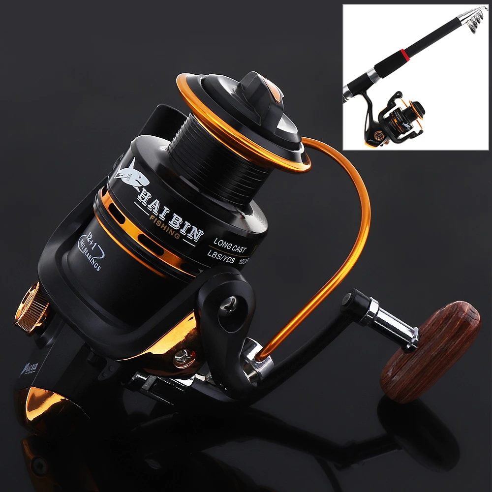 Reel 4000 Metal Spinning 12+1Bb ddmysmile 5.1:1 Exquisite Workmanship Carp Fishing Reel Wheel Tackle For Ocean Boat Fishing Smile 12+1Bb