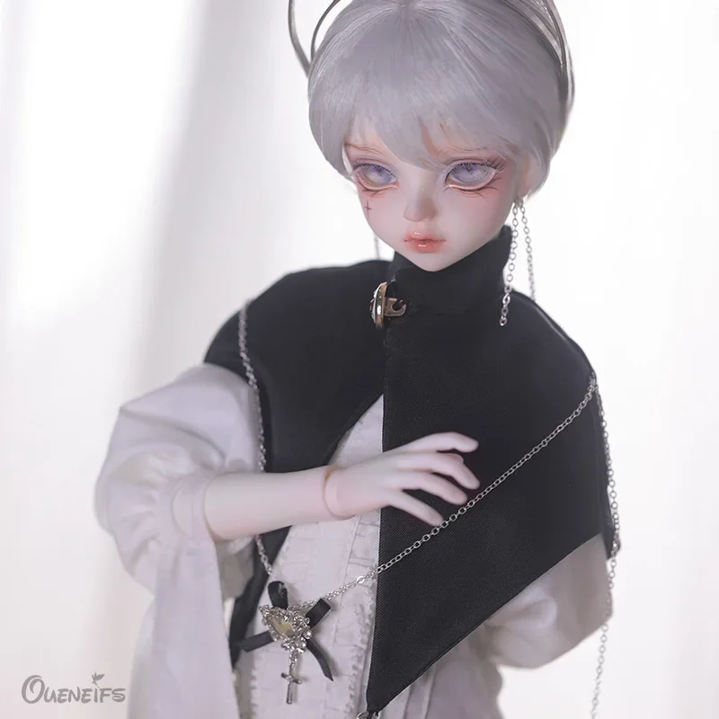 BJD Satani 1/4 Doll British style Fullset Of White Long-sleeved Shirt With Black CapeToys Resin Gifts Dolls smile