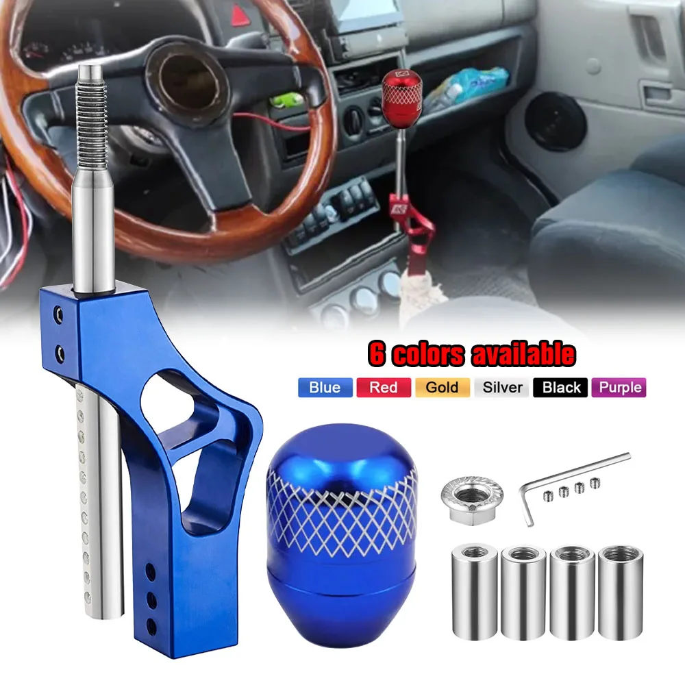 Adjustable Shifter Lever Aluminum Extender With Car Gear Shift Knob Head Manual Lever Gear Shifter For Honda Civic Integra B/D smile