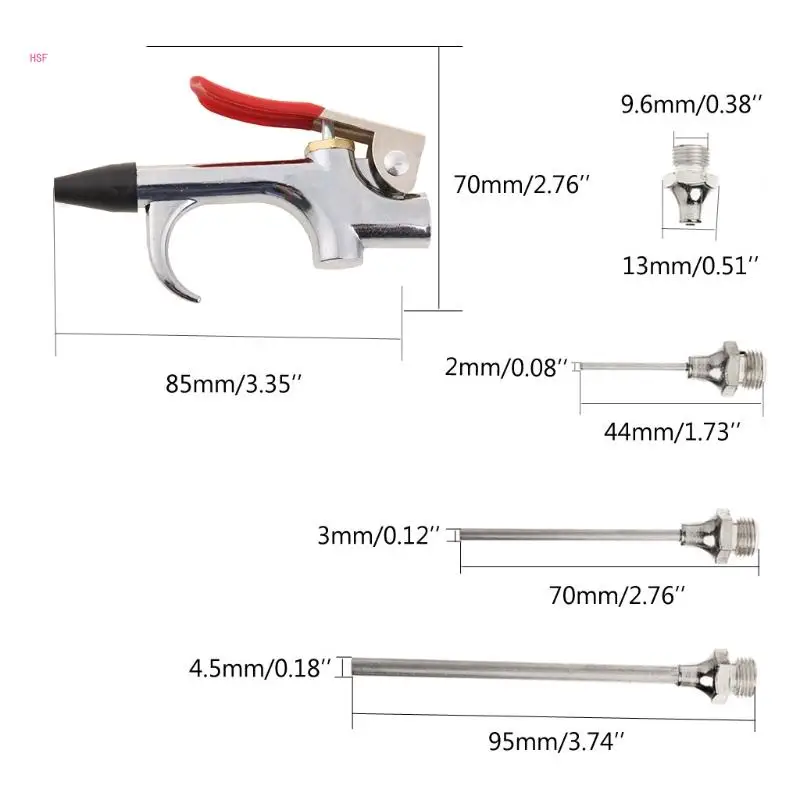Dust Air 5 Pcs Removing Compressed Blow ddmysmile Gun Duster Nozzle Blower Cleaning Tool K Smile