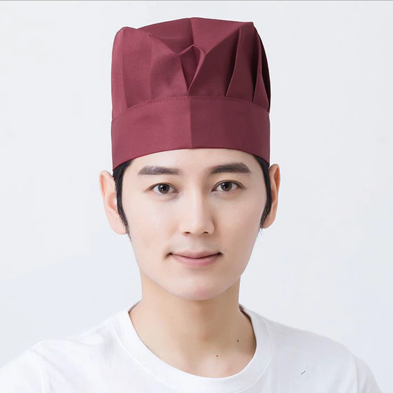 Elastic Men Cap Kitchen Hotel Restaurant Kitchen Chef High ddmysmile Hats Catering Serve Bakery Cake Shop Breathable Cook Medium Hat Smile