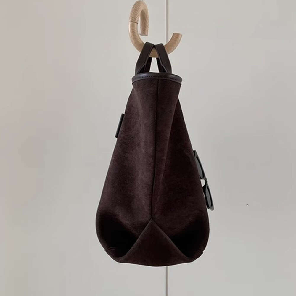 Shoulder for Women Large Capacity Winter Handbag Suede Vintage Satchel Simple Commute Shopping Bag