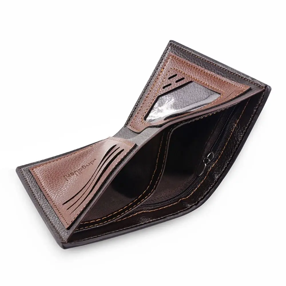 Classic Men Wallet Leather Black Soft Purse Coin Pocket Credit Card Holder smile