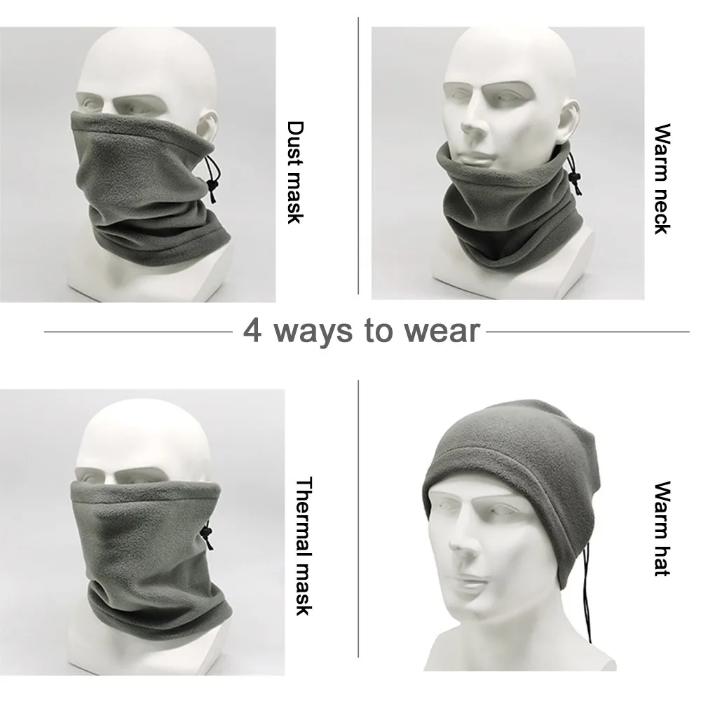Neck New Winter Fleece Gaiter Warmer Cold Weather Ski Face Mask Scarf For Men Women Balaclava Half Face Mask Gaiter Bandana Tube smile