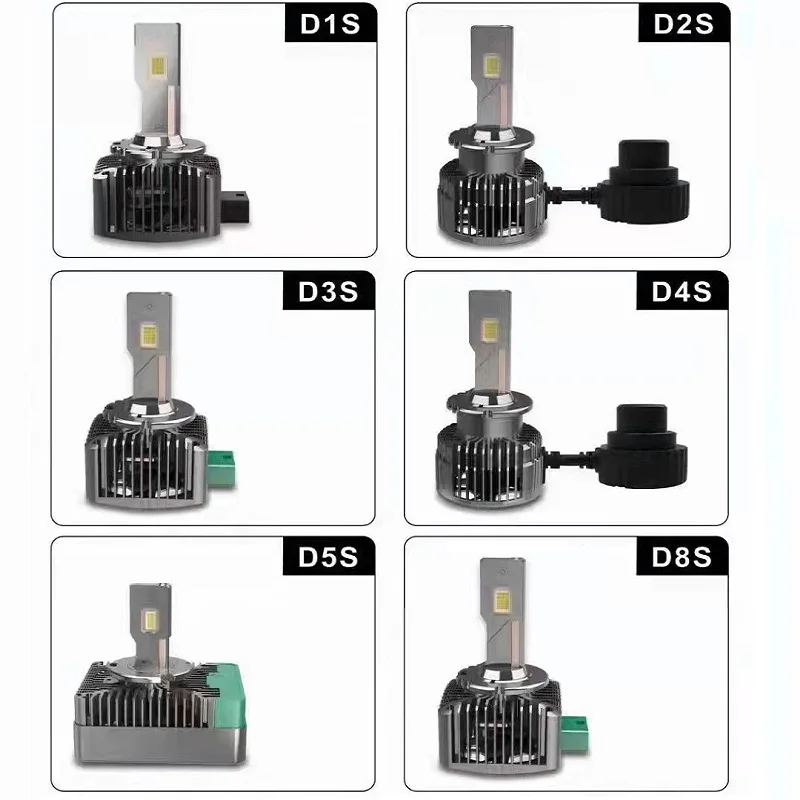XZH D2S D3S LED Headlights Replacement Original HID Bulbs D1S D4S D5S D8S LED Plug and Play 6500K 12V Auto LED Bulbs