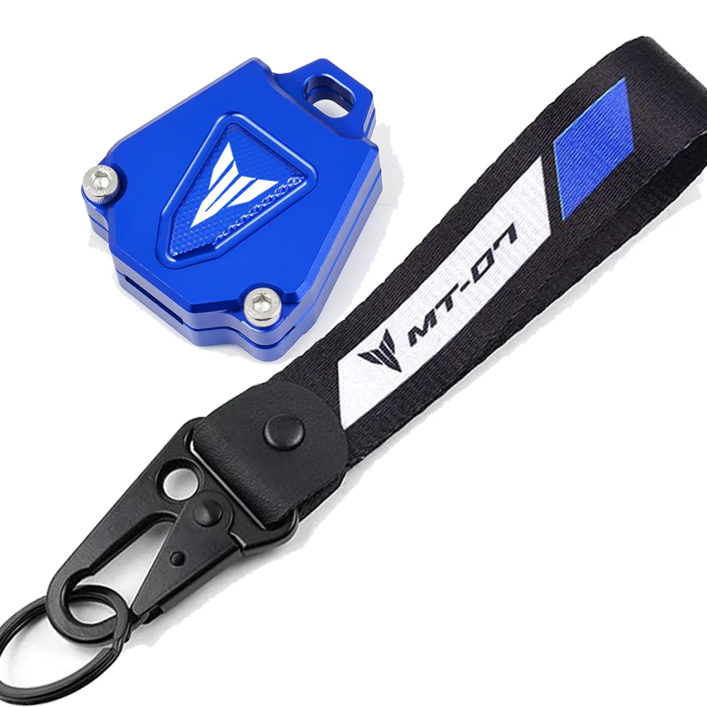 For YAMAHA MT07 MT09 MT03 MT 07 09 03 2013-2021 2022 2023 Motorcycle Accessories Fabric Badge Keyring Key Case Cover Keychain