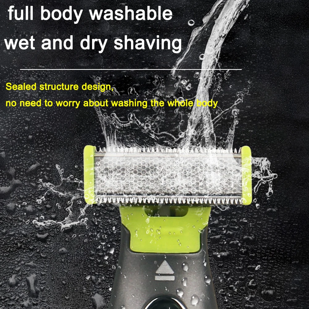 T Shaped Blade Electric Shaver for Men and Women Portable Full Body Trimmer USB Charging Razor for Beard Armpit for Washable