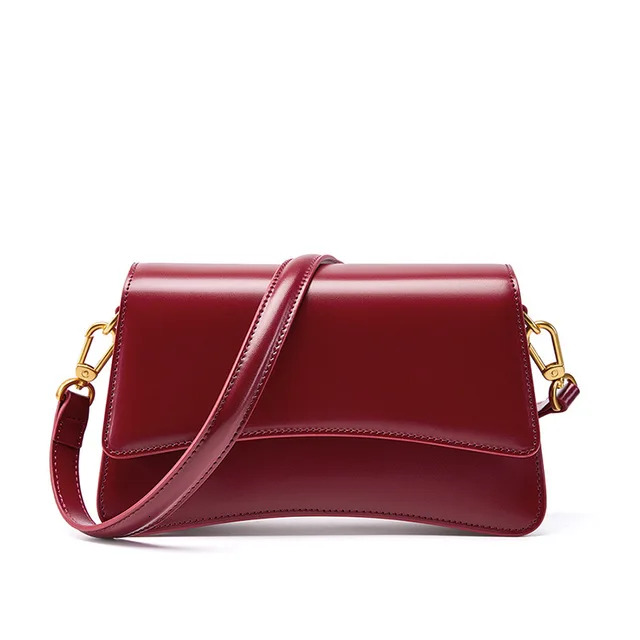 Underarm Cowhide Genuine Leather Handbags Women Vintage Shoulder Bag Female Bags Womens High Quality Zipper Style Check BagVoyage