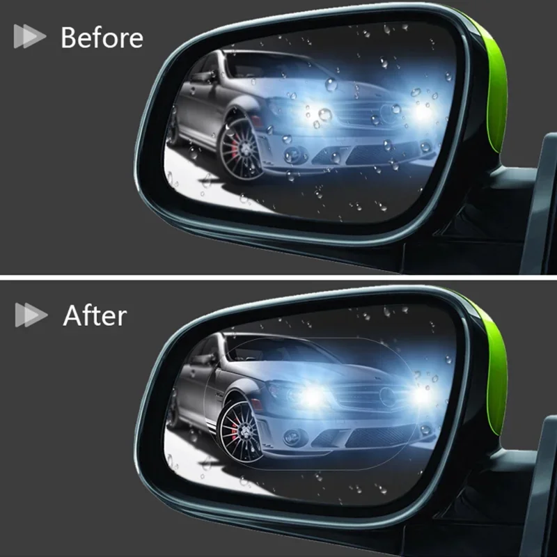 new Car Rainproof Film Anti-fog Cars Truck Rear View Mirror 2025 Transparent Film Anti-rain Waterproof Film Car Sticker Accessories