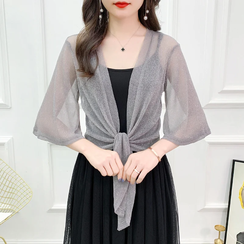 Wedding Wrap Women Jacket Half Sleeve Bolero Shrugs Shawl Out Coat smile