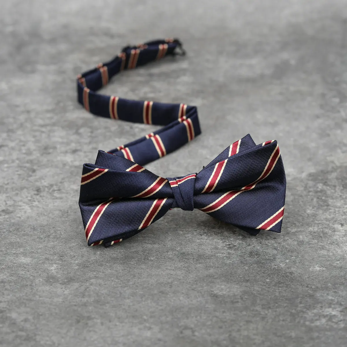Men's Trendy Personality Formal Bowties Double Layer New Striped Bow Ties For Men Meeting Wedding Tuxedo Bowknot Accessories smile