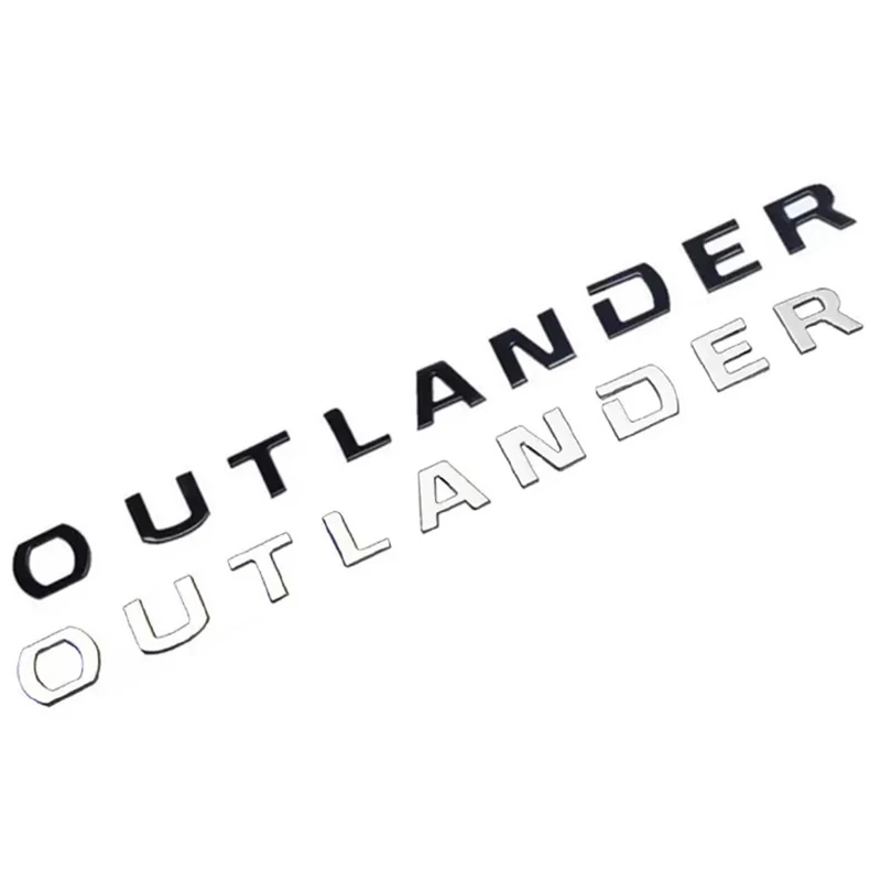 3D ABS Letters Car Hood Emblem For Mitsubishi Outlander Auto ddmysmile Front Head Alphabet Badge Styling Stickers Accessories Wording Smile