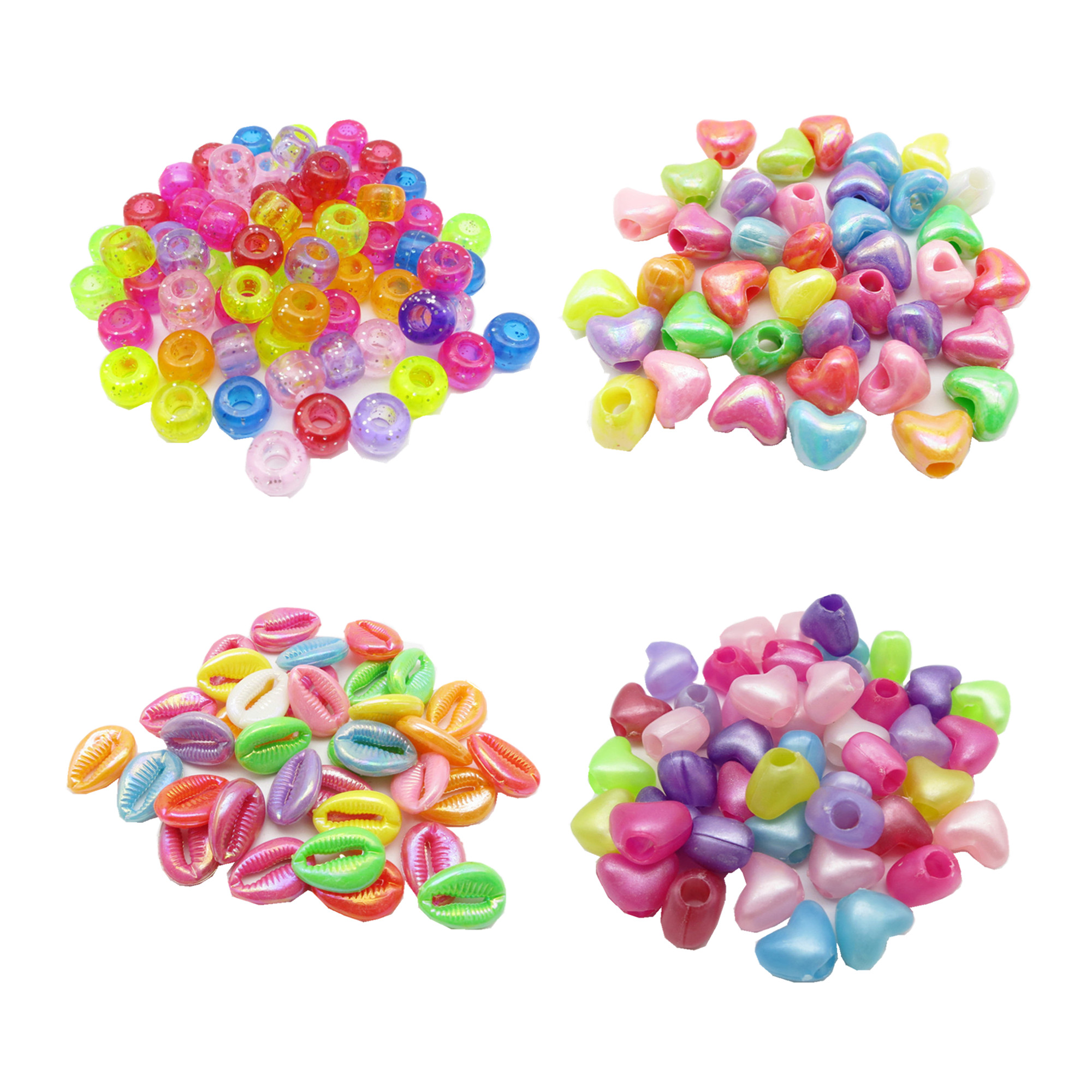 Plastic kids 100Pcs Crochet Multicoloured Braids hair dread dreadlock beads rings tube for kids girls women styling Accessories smile