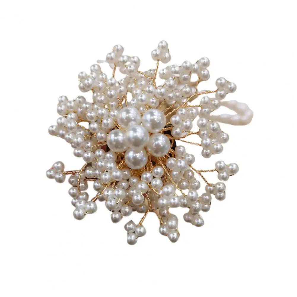 ddmysmile Exquisite Costume Lapel Pin Romantic Brooch Pin Gift Exaggerated Elegant Faux Pearls Floweraccessories Smile