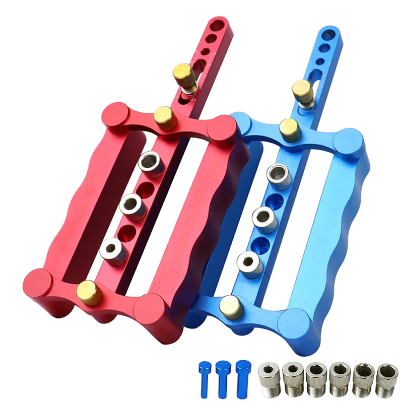 Self-centering Woodworking Doweling Jig Kit 6/8/10mm Drill 2025 Guide Wood Dowel Puncher Locator new For Household Carpentry Tools