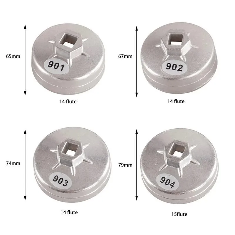 Flute Oil Filter Cap Wrench Socket Remover Tool For Mazda Fengshen 901 902 903 904 65/67/74/79 Mm 14/15 Machine Filter Wrench