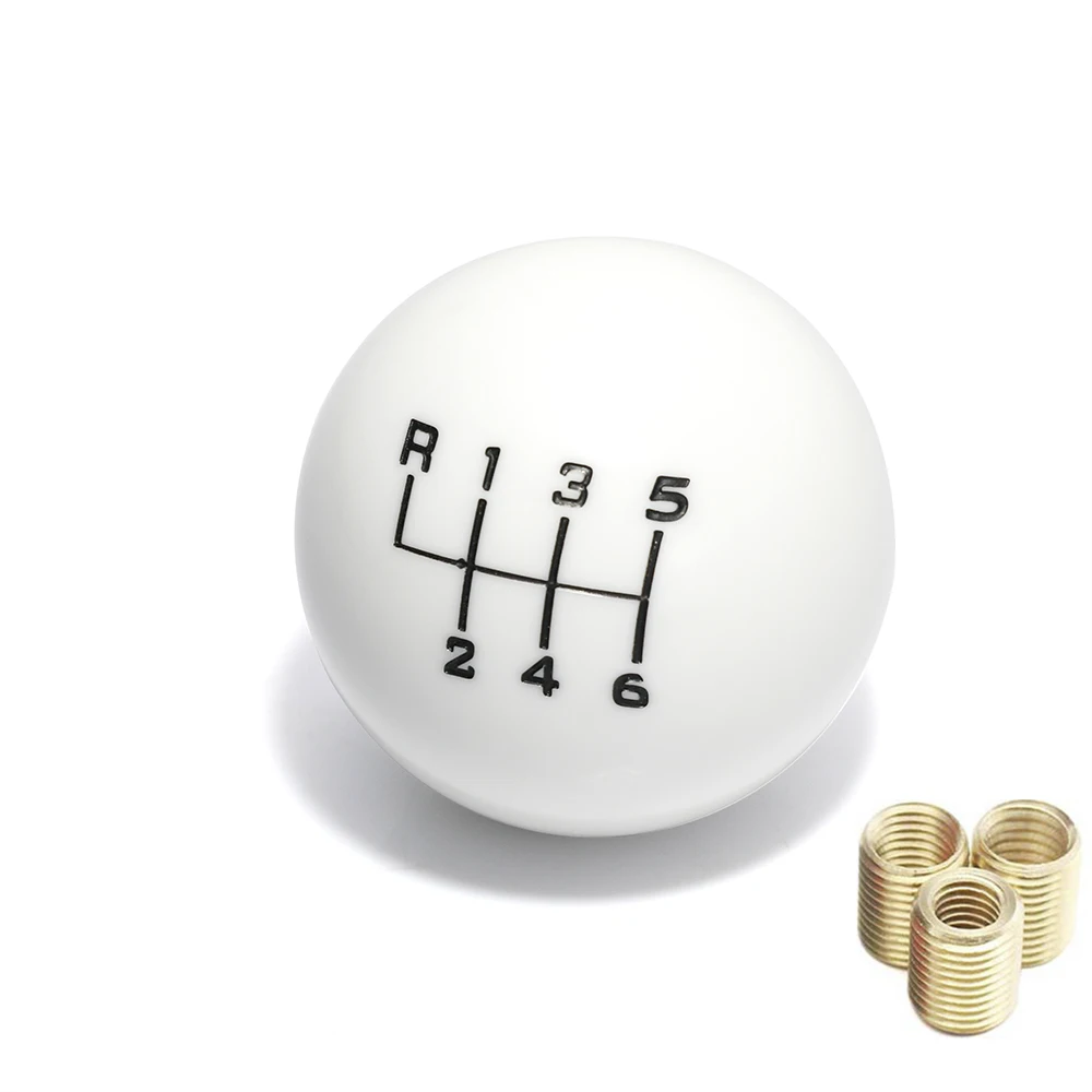 Speed Universal ball 6 shape Acrylic Gear Shift Knob Shifter Lever Head smile