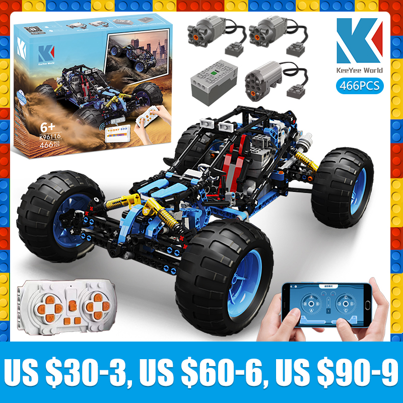 KeeYee World K96116 KAIYU Technical APP Remote Control Off-Road Vehicle Moter Power Bricks Building Blocks Program Toys Climb
