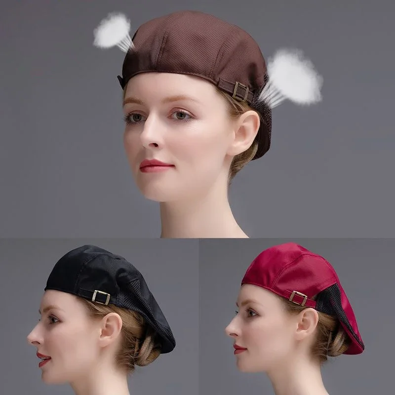 Catering Kitchen Restaurant Hat Hotel Man Chef Cap Canteen Cooking Caps Bakery Women Waiter Work Hats Adjustable Berets smile