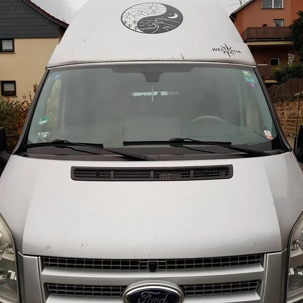 Mountain Stickers Camper Van Sea Day ddmysmile Night Stickers,Motorhome RV Suv Car Styling Vinyl Accessories Decoration Smile