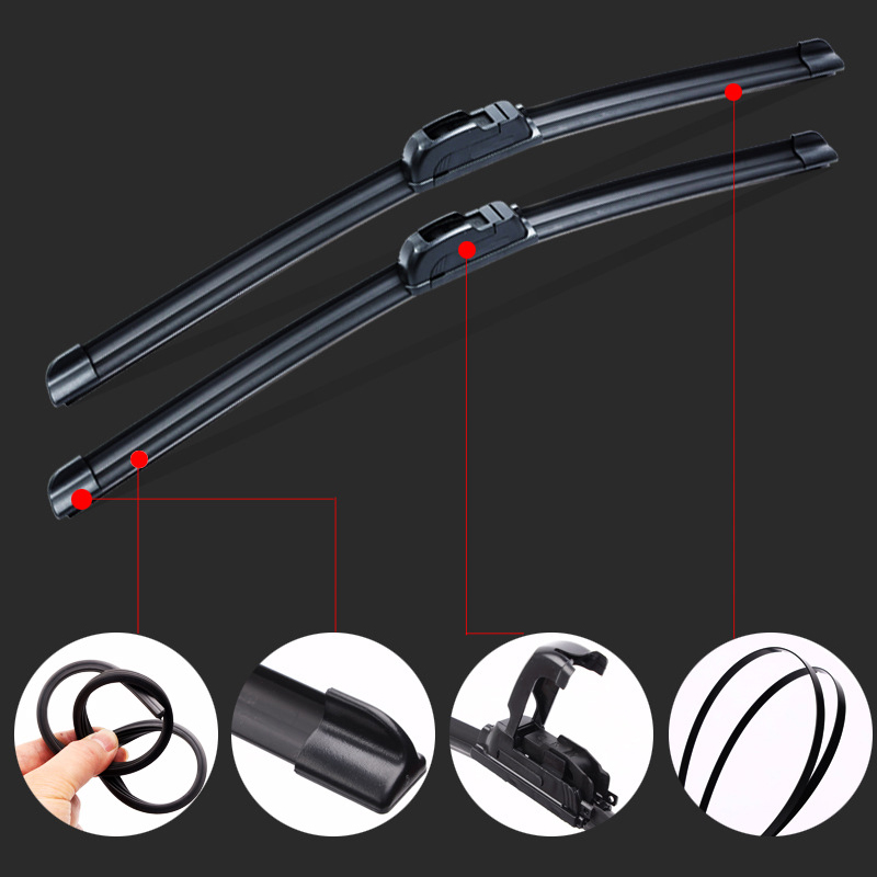 Citroen 2007 For C-Crosser 2008 2009 2010 2011 2012 Front Wiper Blades Brushes Cutter Accessories U J Hook smile
