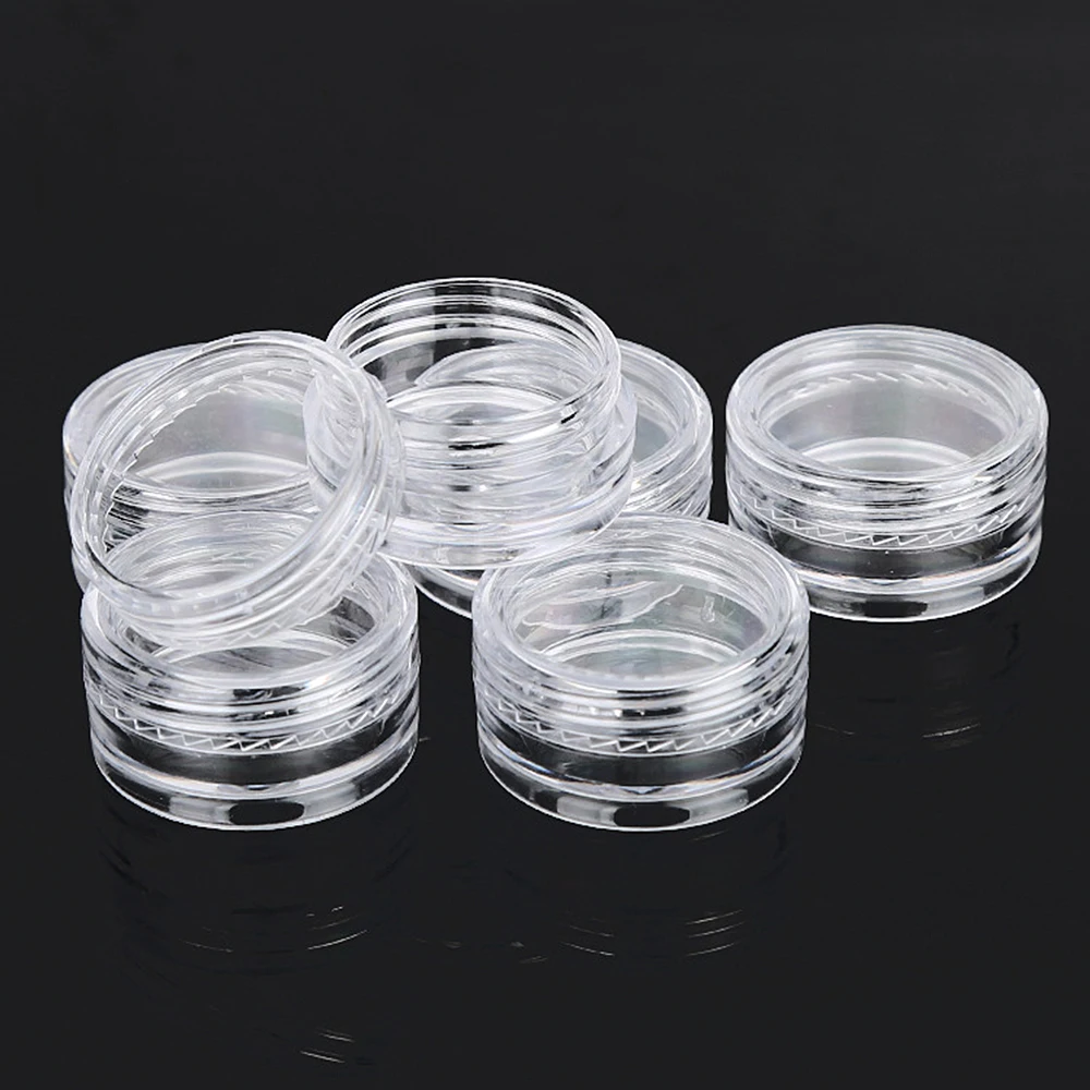 Bottle 10/20/30/50Pcs 2.5Ml Plastic Storage Box Small Round Container Jars ddmysmile Make Up Organizers Cosmetic Containers Portable Box Smile