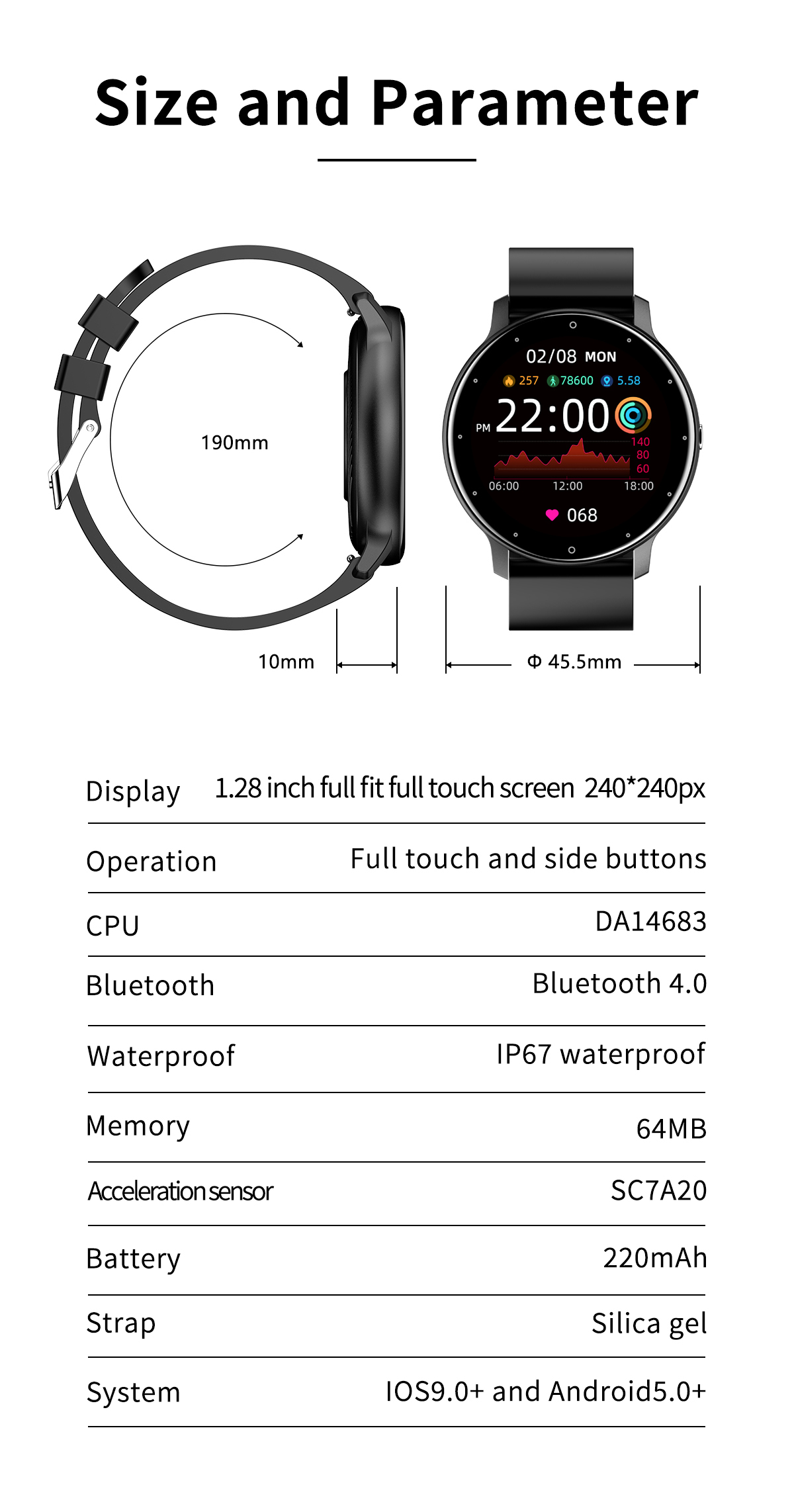 for OPPO Reno 11 Pro Reno 10 reno7 8 Reno9 SE A96 Find N 3 Flip Smart Watch Men Women Sports Sleep Heart Rate Monitor Waterproof