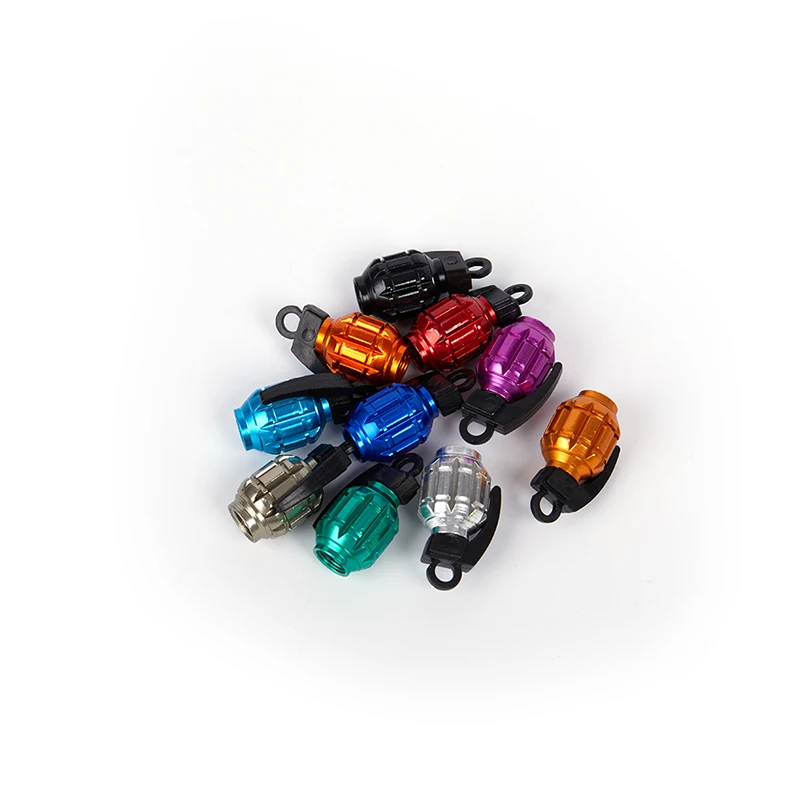 1pc Grenade Tire Valve Caps for Car Motorcycle Bike Aluminum Valve Stem Caps for American Valves Car-styling Parts Accessories