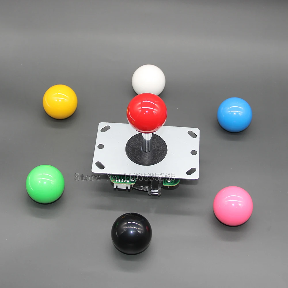 2pcs Arcade joystick With 5 Pin Interface Game Stick Arcade 8 Way PC PS3 Raspberry Pi Handle Console DIY Parts