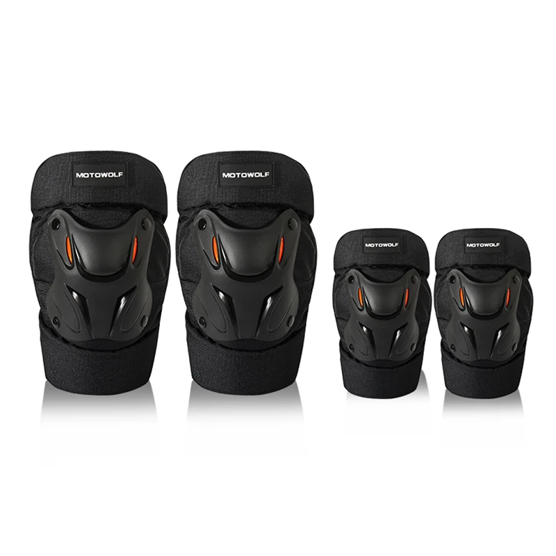 Kneepad Moto Motorcycle 4Pcs/Set Elbow Knee Pads Motocross Racing Protective Gear Protector Guards Kit R1250GS R1200GS X-ADV smile