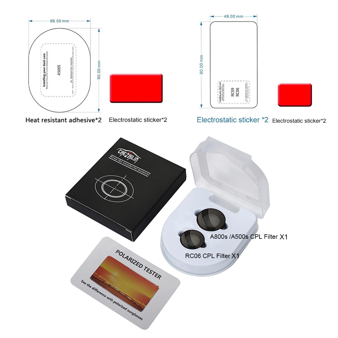 for 70mai pro plus+ A500s CPL 2025 Filter or RC06 Rear camera CPL Filter new For 70mai Pro lite D02 / D08 lite2 A200 CPL Filter