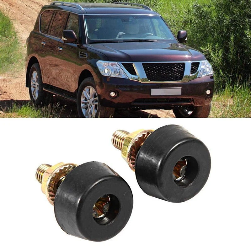 1 Pair Engine Bonnets Bonnet Adjuster Bump Stop Fit for Nissan Patrol GQ for Ford Maverick BSANS1GP-1 62840-H8500 Hood Pins