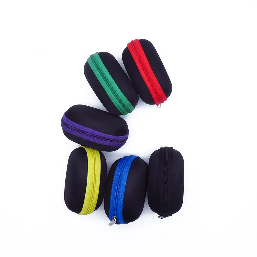 KLASSNU Folding Reading Glasses Case Portable Lightweight EVA Zipper Case Men Women Unisex Folding Sunglasses Box Oxford Fabric