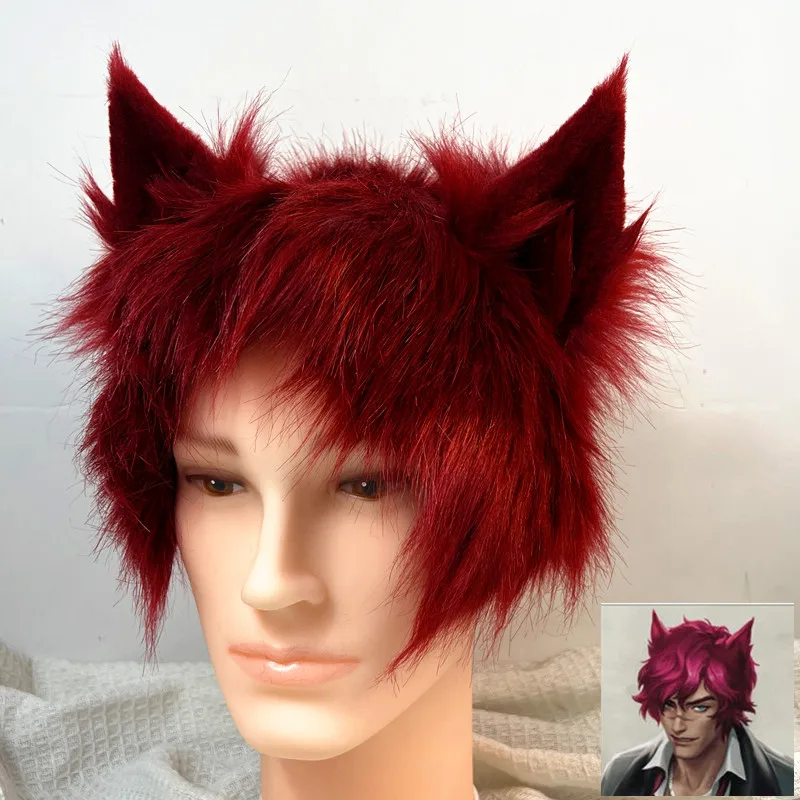 Ear Heartsteel Sett Cosplay Fox Wolf Ear Simulated Animal Hairhoop Hairband Headwear ddmysmile LOL Cosplay Sett Cosplay Heartsteel Sett Smile