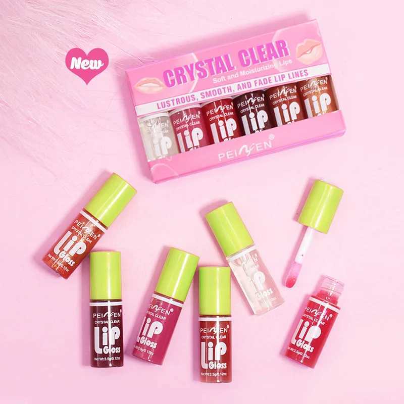 6-Pack Set Mirror Lip Gloss Moisturizing Lasting Pudding Lip Gloss Hydrating Waterproof Glossy Lip Gloss Makeup Lip Cosmetics XJ250618